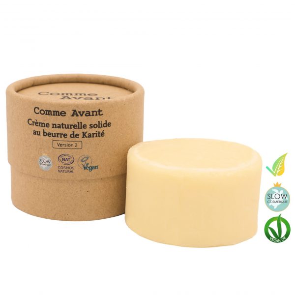 Crema Naturale Solida con Burro di Karitè Biologico