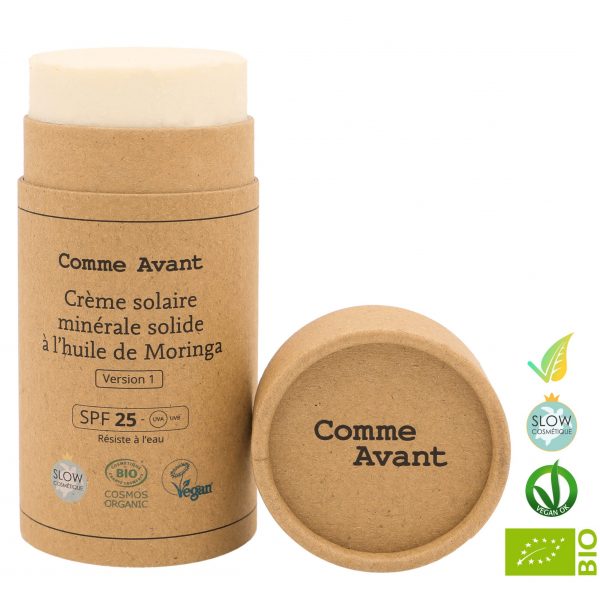 Crema Solare Minerale Solida all'Olio di Moringa Biologico