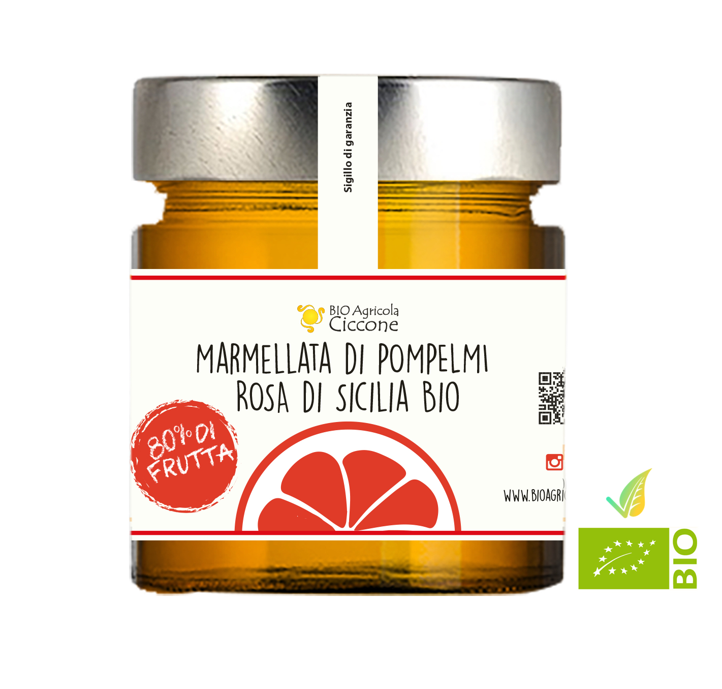 Marmellata di Pompelmi Rosa di Sicilia Biologici