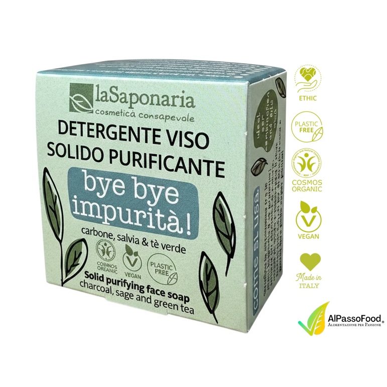Detergente Viso Purificante Solido Bye Bye Impurità Biologico