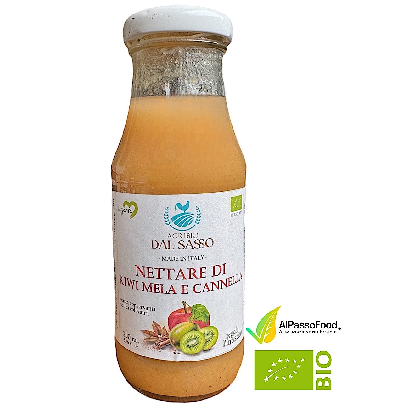 Succo di Kiwi con Mela e Cannella Biologico