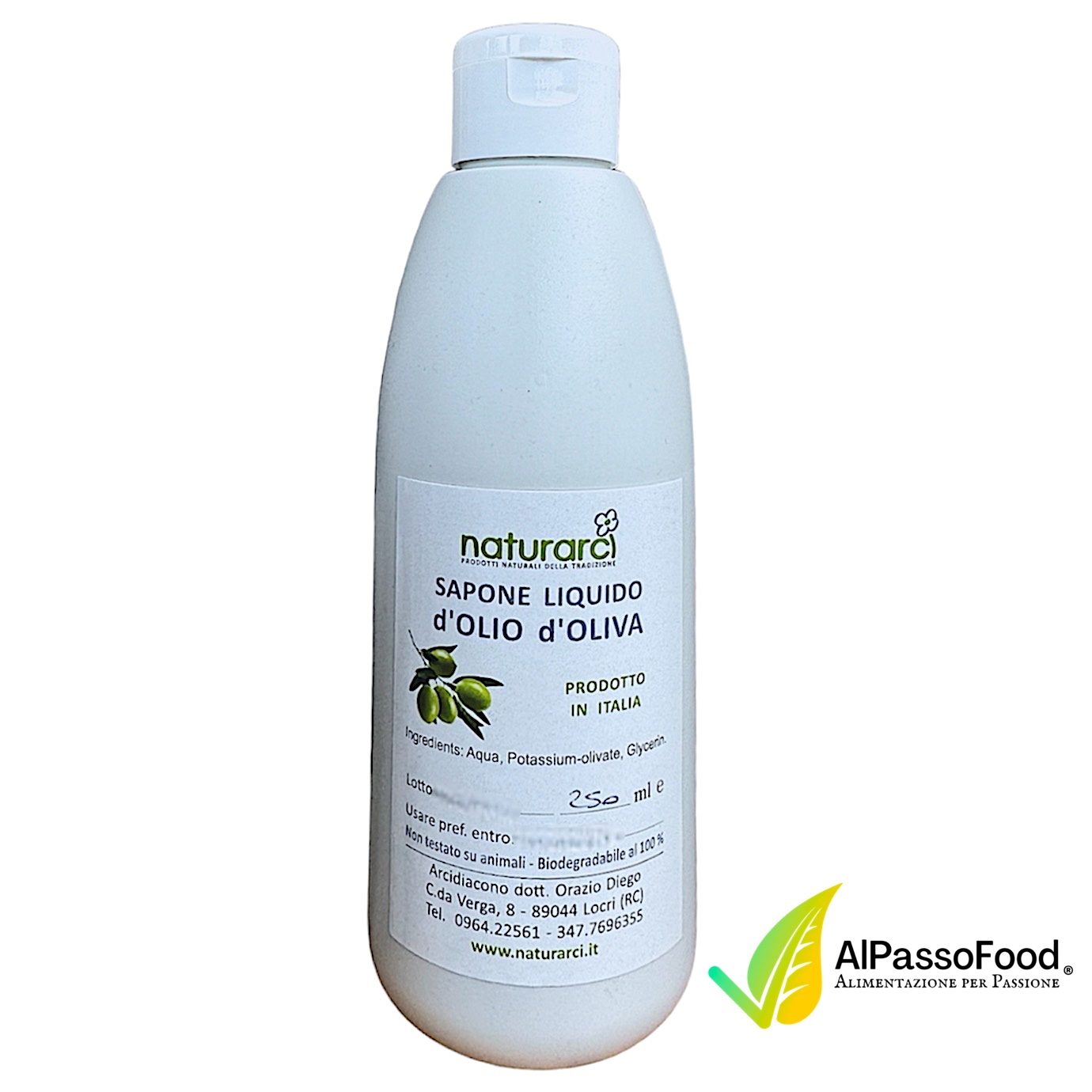 Sapone Liquido Biodegradabile d'Olio d'Oliva
