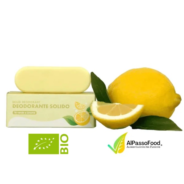 Deodorante Solido Tè Verde e Limone Biologico