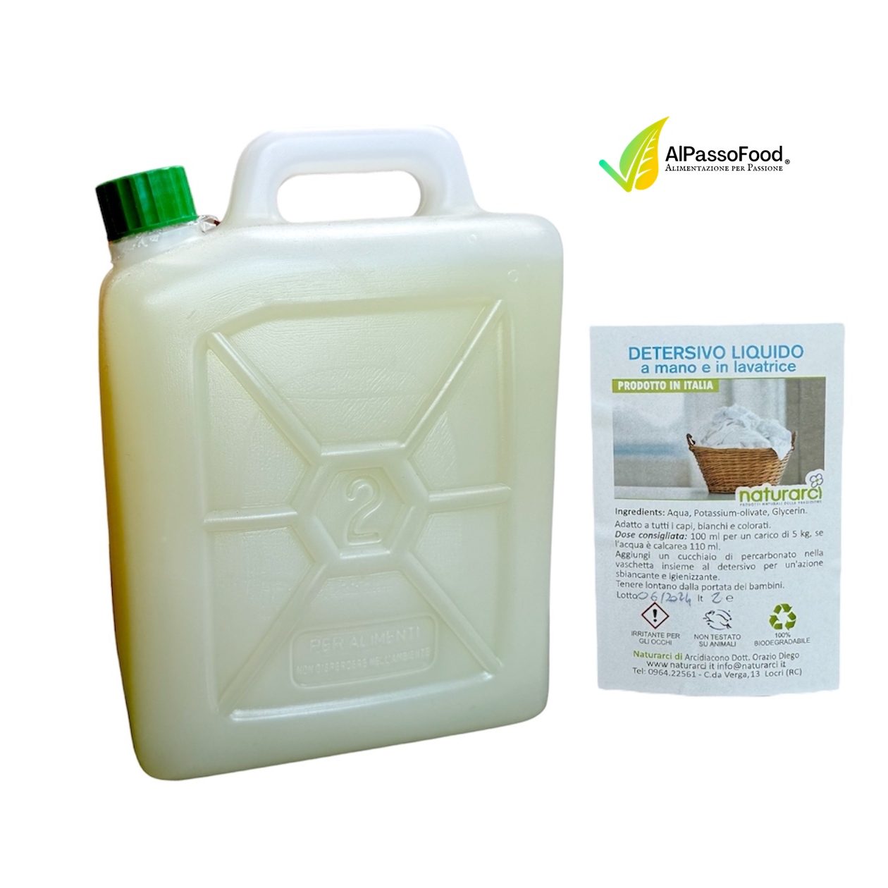 Detersivo Liquido Biodegradabile d'Olio d'Oliva