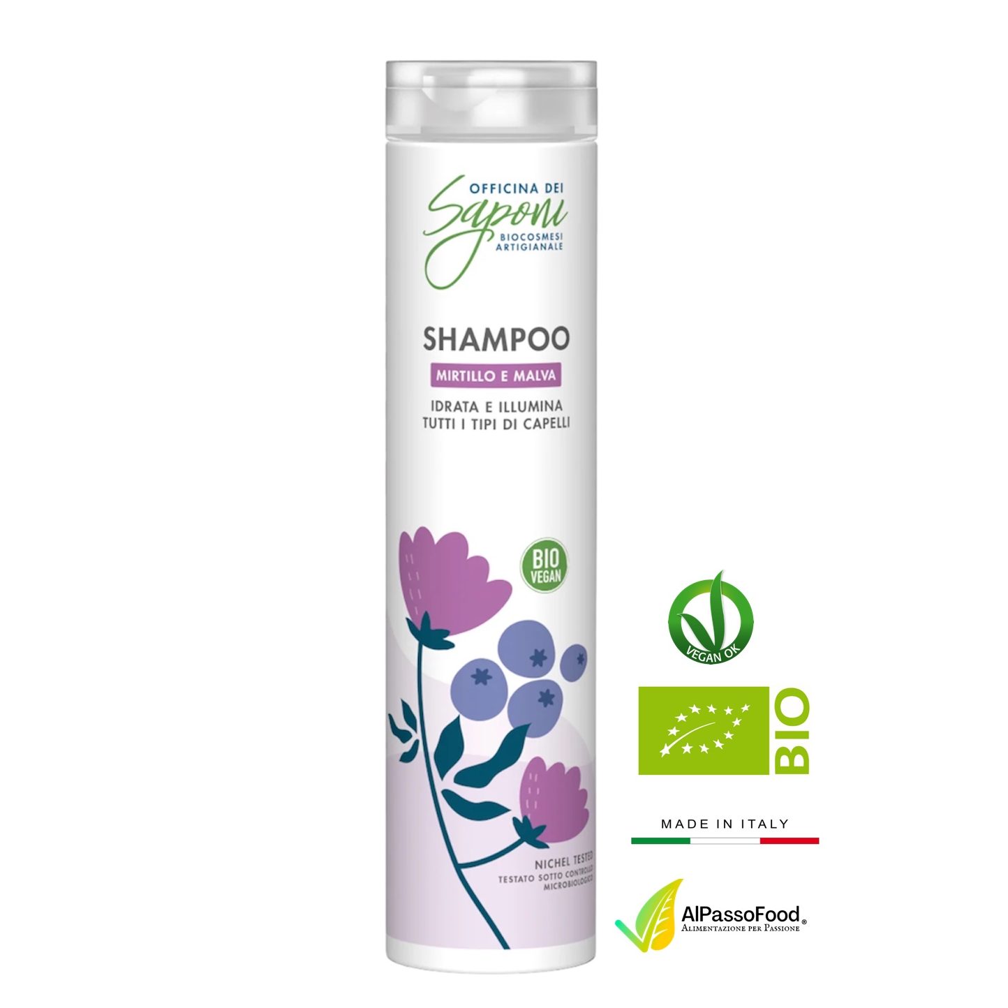 Shampoo Mirtillo e Malva Biologico