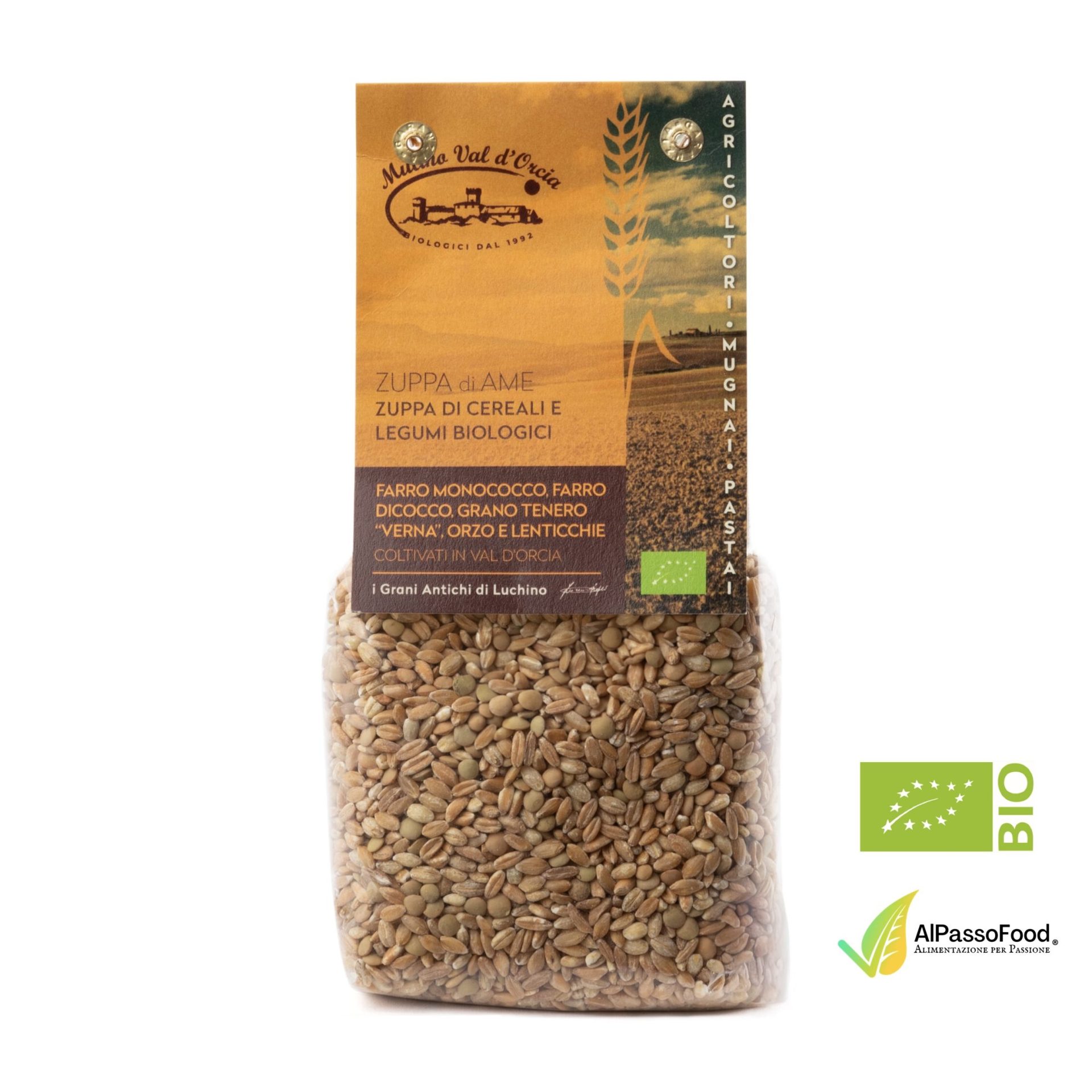 Zuppa di Ame Farro Grano Orzo Lenticchie Biologico