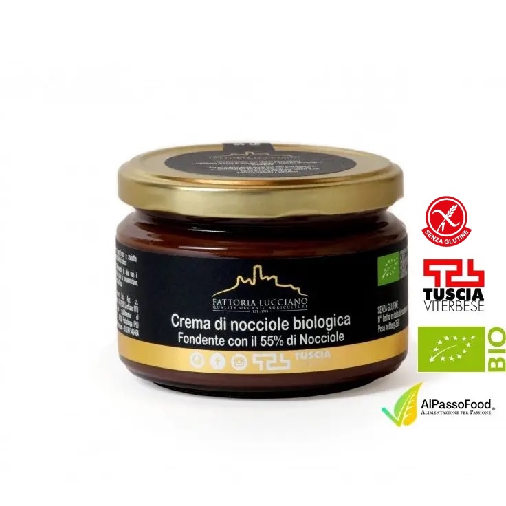 Crema di Nocciole Fondente 55% Biologica