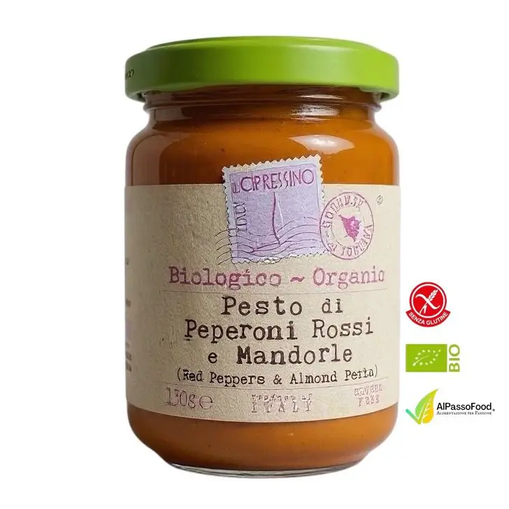 pesto di peperoni e mandorle biologico