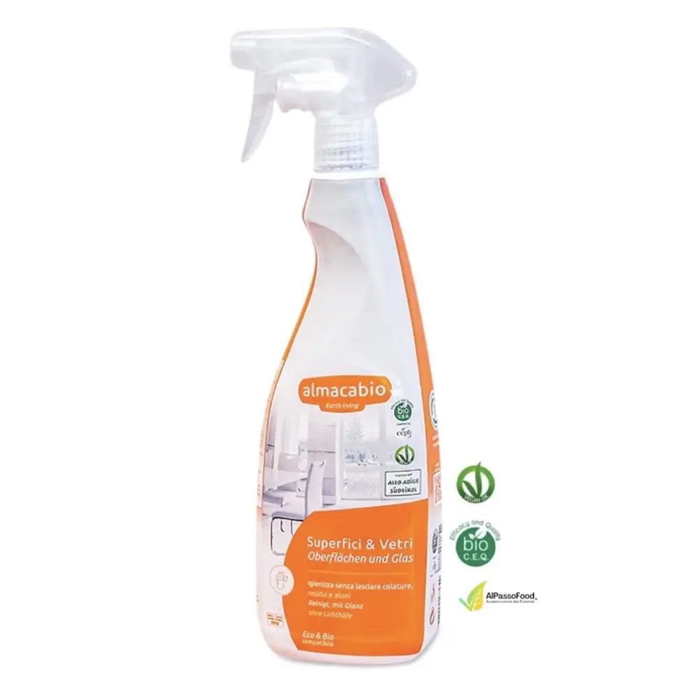 Superfici e Vetri spray Biologico 750 ml