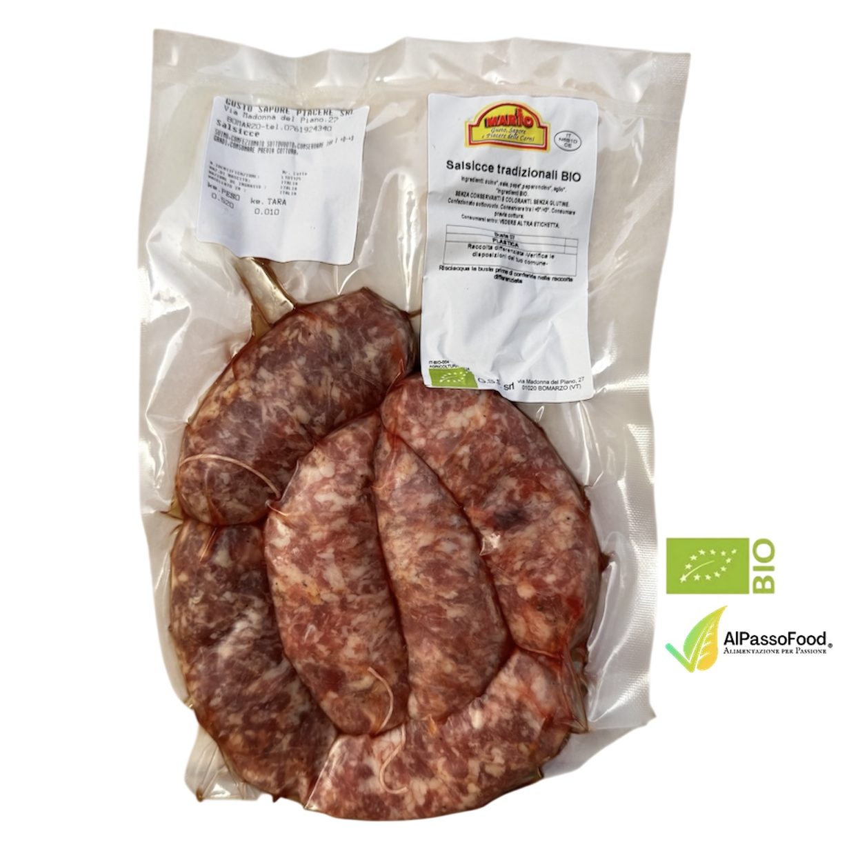 Salsicce tradizionali biologiche