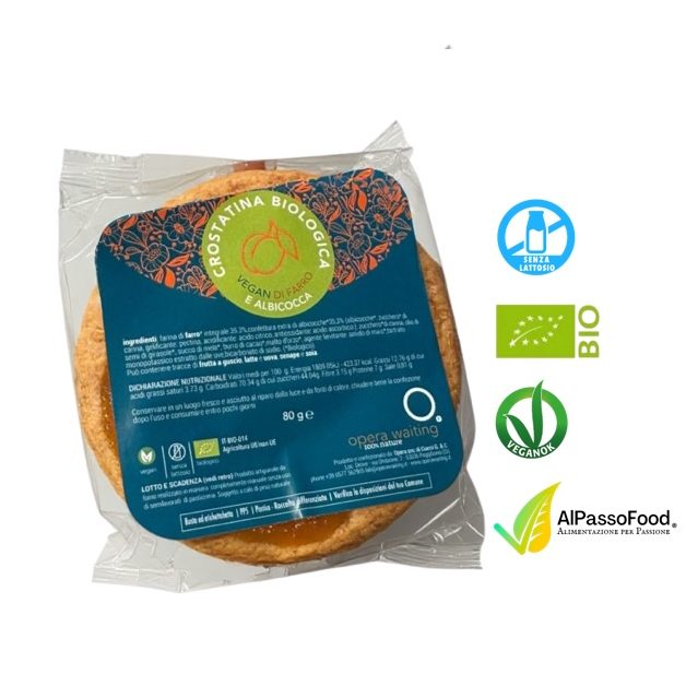 Crostatina di Farro e Albicocca Vegan Biologica