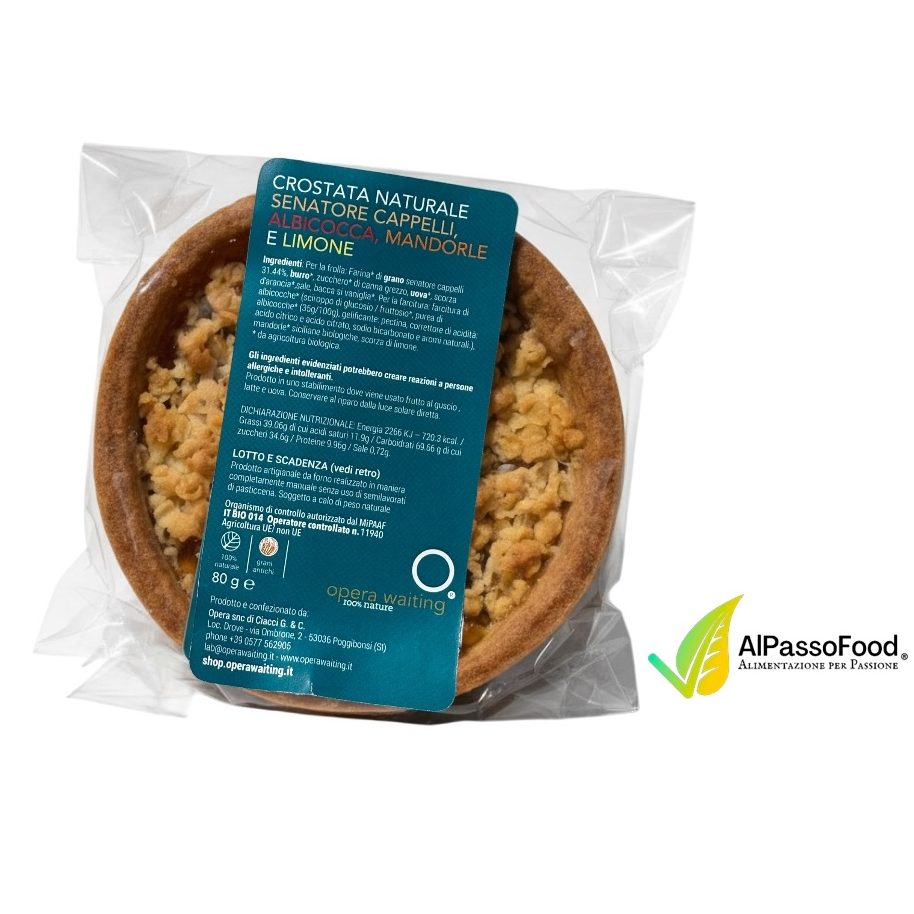 Crostatina Senatore Cappelli Albicocche, Mandorle e Limone