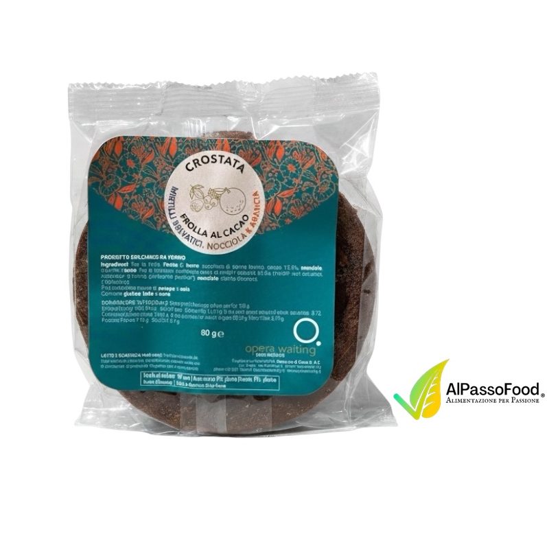 Crostatina al Cacao Mirtilli Selvatici, Nocciola e Arancia