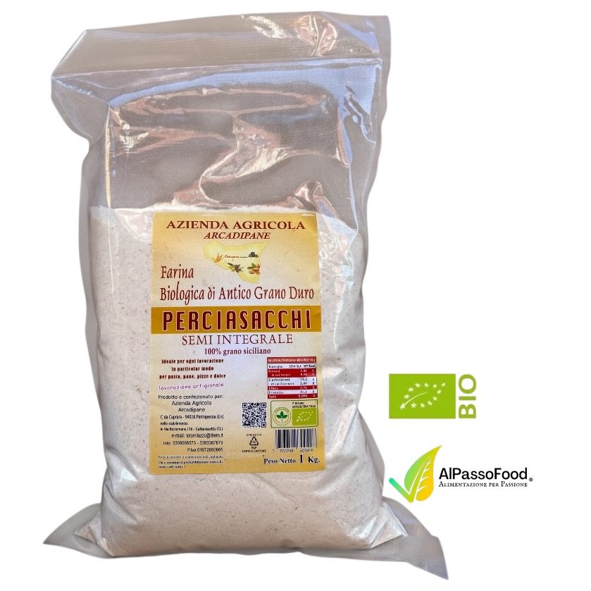 Farina Semintegrale di Grano Duro Antico Perciasacchi Biologica