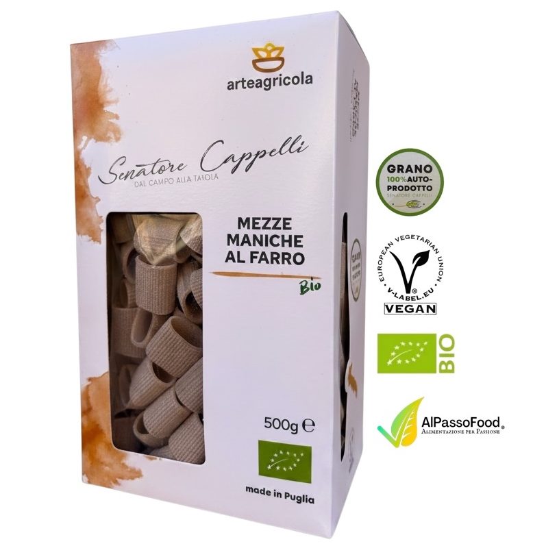 Mezze Maniche al Farro e Senatore Cappelli Biologiche