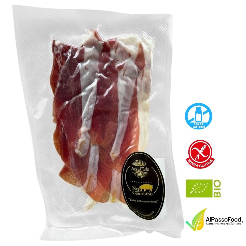 Prosciutto Maiale Nero Casertano Stagionato 18mesi Biologico Affettato