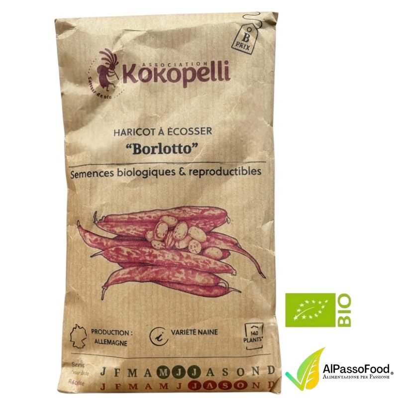 Semi di Fagiolo Borlotto Nano Biologico