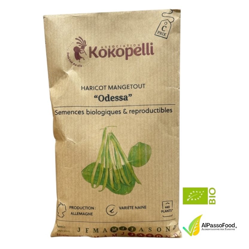 Semi di Fagiolo Nano Mangiatutto Odessa Biologico