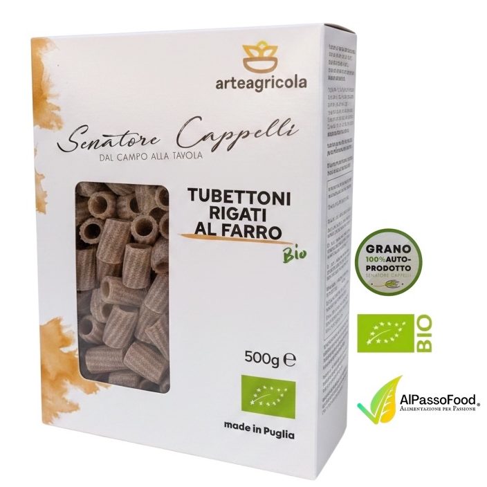 Tubettoni Rigati al Farro e Senatore Cappelli Biologici