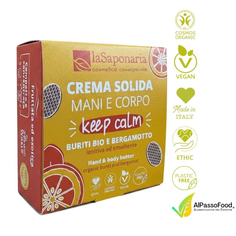 Crema Solida Mani e Corpo Lenitiva Biologica