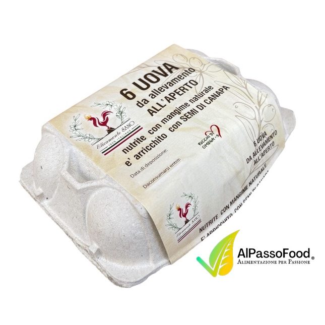Uova Fresche Ruspanti con Semi di Canapa