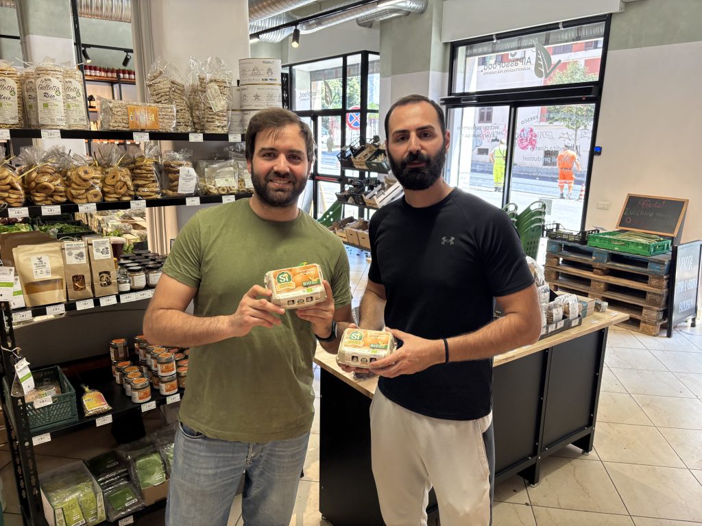 Lorenzo con Ivan di Azienda Agricola Sì