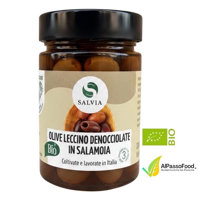 Olive Leccino Denocciolate in Salamoia Biologiche