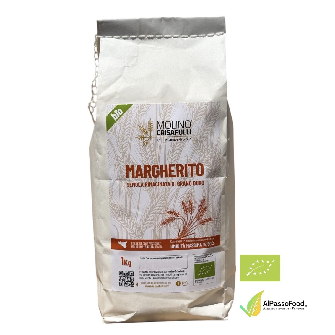 Semola Rimacinata di Grano Duro Margherito Biologica