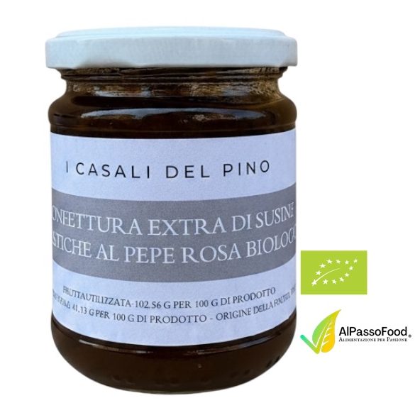 Confettura Extra di Susine Selvatiche al Pepe Rosa Biologica