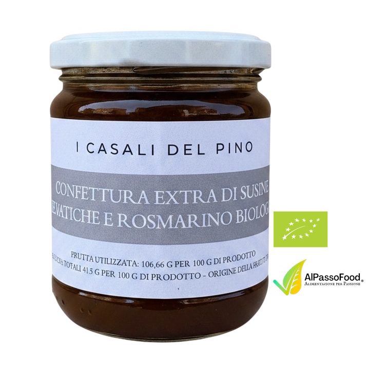 Confettura Extra di Susine Selvatiche e Rosmarino Biologica