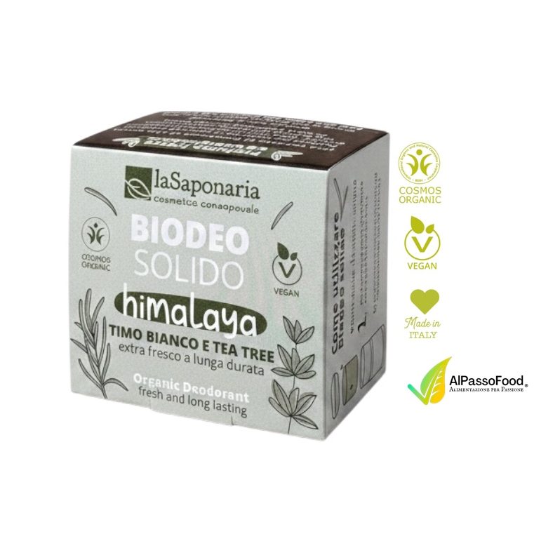 Deodorante Solido Himalaya Timo Bianco e Tea Tree Biologico